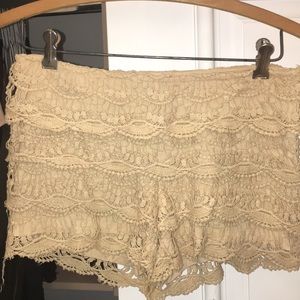 Bebe Crochet shorts